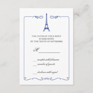 Eiffelturm Elegante RSVP Card Einladung