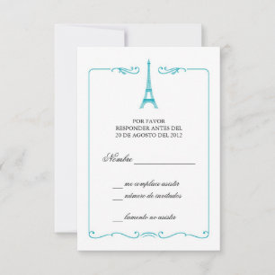 Eiffelturm Elegante RSVP Card Einladung