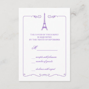 Eiffelturm Elegante RSVP Card Einladung