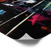 Eiffelturm: Farbposter Druck Poster (Ecke)