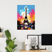 Eiffelturm: Farbposter Druck Poster (Heimbüro)