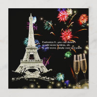 Eiffelturm+Feuerwerk Champagnerbläschen