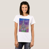 Eiffelturm Folk Art Malerei T-Shirt (Vorne ganz)