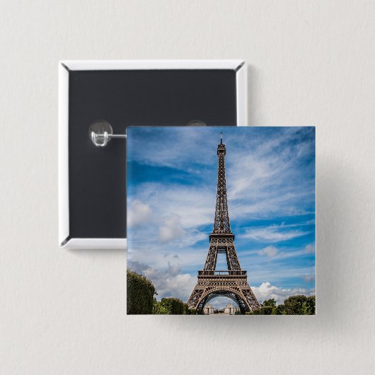 Eiffelturm-Foto Button (Vorne & Hinten)