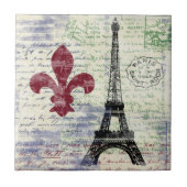 Eiffelturm-Frankreich-Fliese Fliese (Vorderseite)
