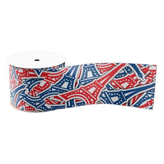 Eiffelturm, Frankreich-Muster Ripsband (Spule)