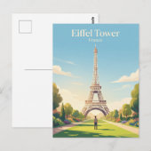 Eiffelturm Frankreich Postkarte (Vorne/Hinten)