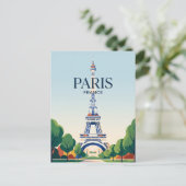 Eiffelturm Frankreich Postkarte (Stehend Vorderseite)