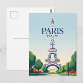 Eiffelturm Frankreich Postkarte (Vorne/Hinten)