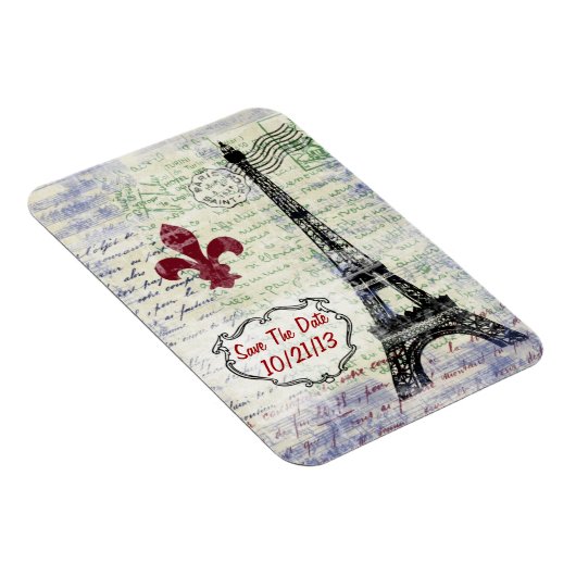 Eiffelturm Frankreich retten das Date Magnet (Rechte Seite)