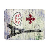 Eiffelturm Frankreich retten das Date Magnet (Horizontal)