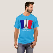 Eiffelturm Französische Flagge Vive la France Unis T-Shirt (Vorne ganz)