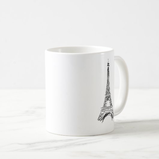 Eiffelturm Französische Kaffee-Tasse Kaffeetasse (VorderseiteRechts)