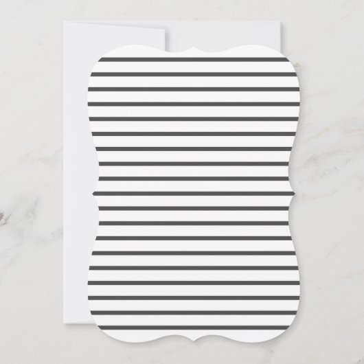 Eiffelturm Französische Schwarze Streifen Geburtst Einladung (Rückseite)