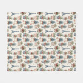 Eiffelturm, französische Topiaries Paris Weihnacht Fleecedecke (Vorderseite (Horizontal))