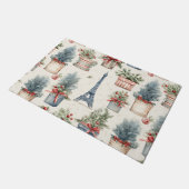 Eiffelturm, französische Topiaries Paris Weihnacht Fußmatte (Schrägansicht)