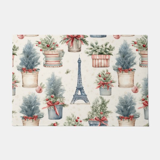 Eiffelturm, französische Topiaries Paris Weihnacht Fußmatte (Vorderseite)