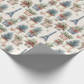 Eiffelturm, französische Topiaries Paris Weihnacht Geschenkpapier (Ecke)