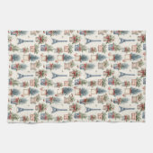 Eiffelturm, französische Topiaries Paris Weihnacht Geschirrtuch (Horizontal)