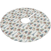 Eiffelturm, französische Topiaries Paris Weihnacht Polyester Weihnachtsbaumdecke (Schrägansicht)