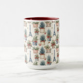 Eiffelturm, französische Topiaries Paris Weihnacht Tasse (Zentrum)