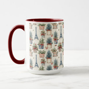 Eiffelturm, französische Topiaris Paris Weihnachte Tasse