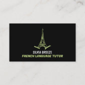 Eiffelturm, Französischer Sprachlehrer, Lehrer Visitenkarte (Vorderseite)