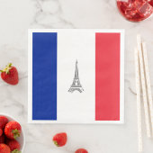 Eiffelturm Französisches Flag Themed Partys Paper  Serviette (Beispiel)