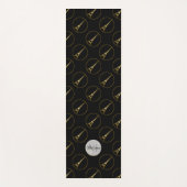 Eiffelturm Glitzer-Funkelmuster Monogram Yogamatte (Vorderseite)