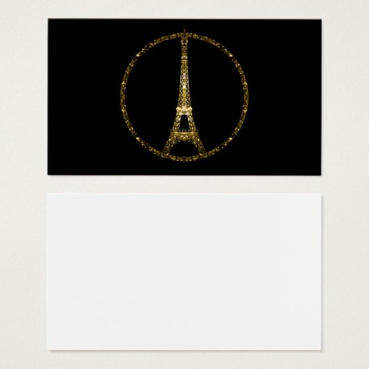 Eiffelturm Gold Glitzer Glitzern Business Card (Vorne & Hinten)