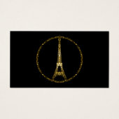 Eiffelturm Gold Glitzer Glitzern Business Card (Vorderseite)