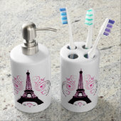 Eiffelturm Gradient Swirl Design Badset (Vorderseite)