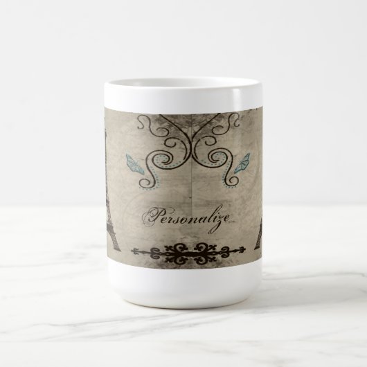 Eiffelturm Grunge Kaffee Tasse (Mittel)