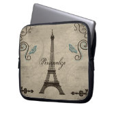 Eiffelturm Grunge Laptop Sleeve (Vorderseite Links)