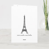 Eiffelturm-Gruß-Karte Dankeskarte (Rückseite)