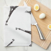 Eiffelturm Handtuch (Viertel Falte)