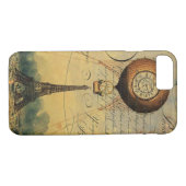 Eiffelturm Heißluftballon Steampunk Case-Mate iPhone Hülle (Rückseite (Horizontal))
