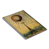 Eiffelturm Heißluftballon Steampunk Notizblock (Rechte Seite)