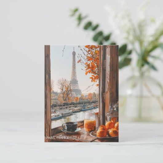 Eiffelturm Herbst Paris Postkarte (Stehend Vorderseite)