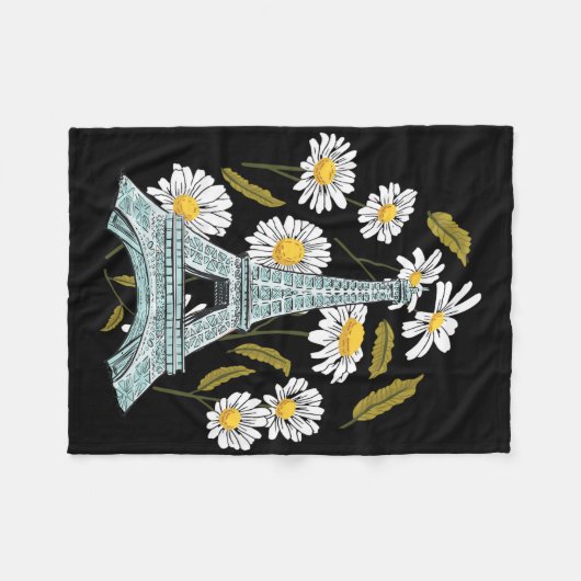 Eiffelturm Herbstliche Blume Paris fällt so in Fra Fleecedecke (Vorderseite (Horizontal))