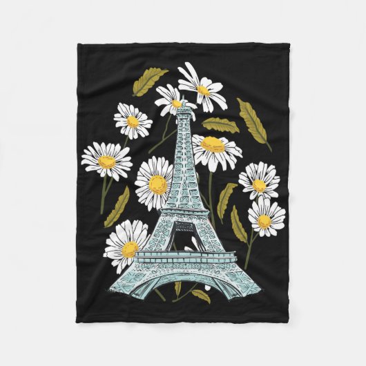 Eiffelturm Herbstliche Blume Paris fällt so in Fra Fleecedecke (Vorderseite)