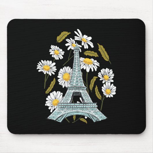 Eiffelturm Herbstliche Blume Paris fällt so in Fra Mousepad (Vorne)