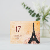 Eiffelturm Hochzeitskarte Postkarte (Stehend Vorderseite)