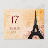 Eiffelturm Hochzeitskarte Postkarte (Vorderseite)