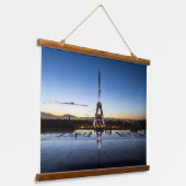 Eiffelturm Holz Topped Wall Tapestry Wandteppich Mit Holzrahmen (Gewinkelt)