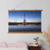 Eiffelturm Holz Topped Wall Tapestry Wandteppich Mit Holzrahmen (Schlafzimmer)