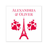Eiffelturm hört den ersten Nachnamen oder ein Paar Permastempel (Design)
