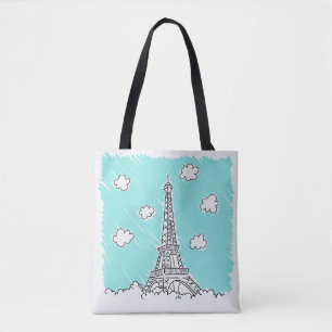 Eiffelturm Illustrationsbeutel Tasche