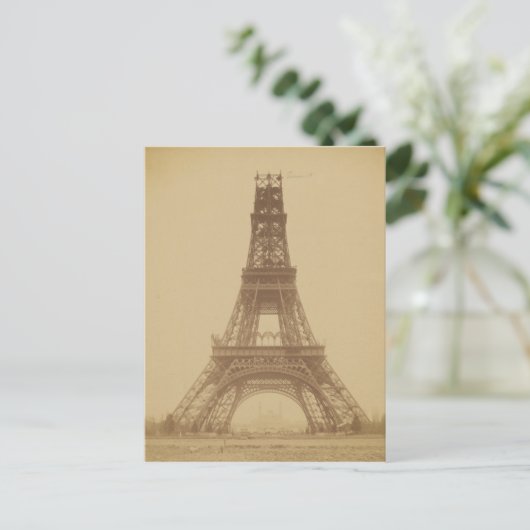 Eiffelturm im Bau 1888 Postkarte (Stehend Vorderseite)