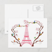 Eiffelturm im Frühjahr Postkarte (Vorne/Hinten)